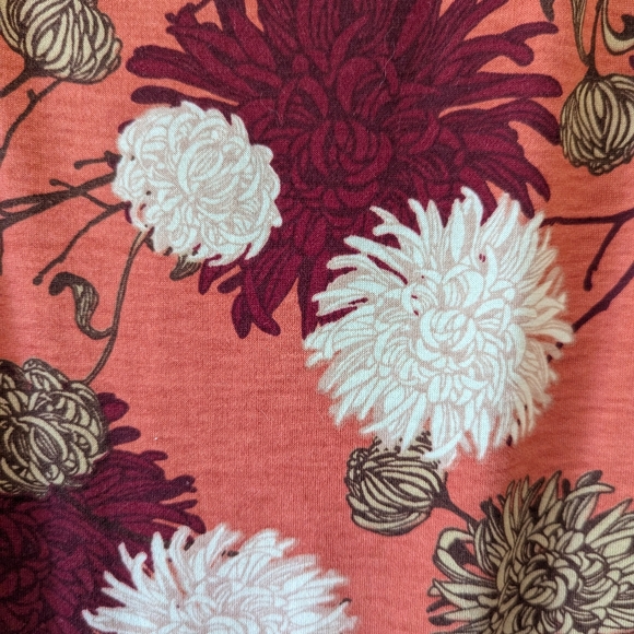 LuLaRoe Medium Nicole dress, fall floral print - Picture 3 of 6